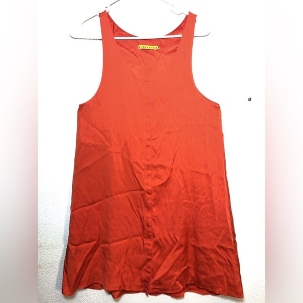 Alice + Olive Vibrant orange Sleeveless midi dress